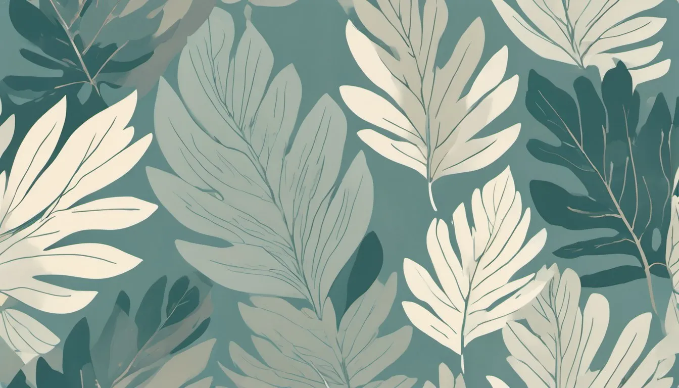 A shield formed from overlapping translucent green leaves, symbolizing a calm, balanced immune system.